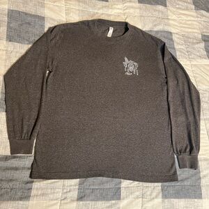 Gray Long Sleeve Shirt with Turtle Design